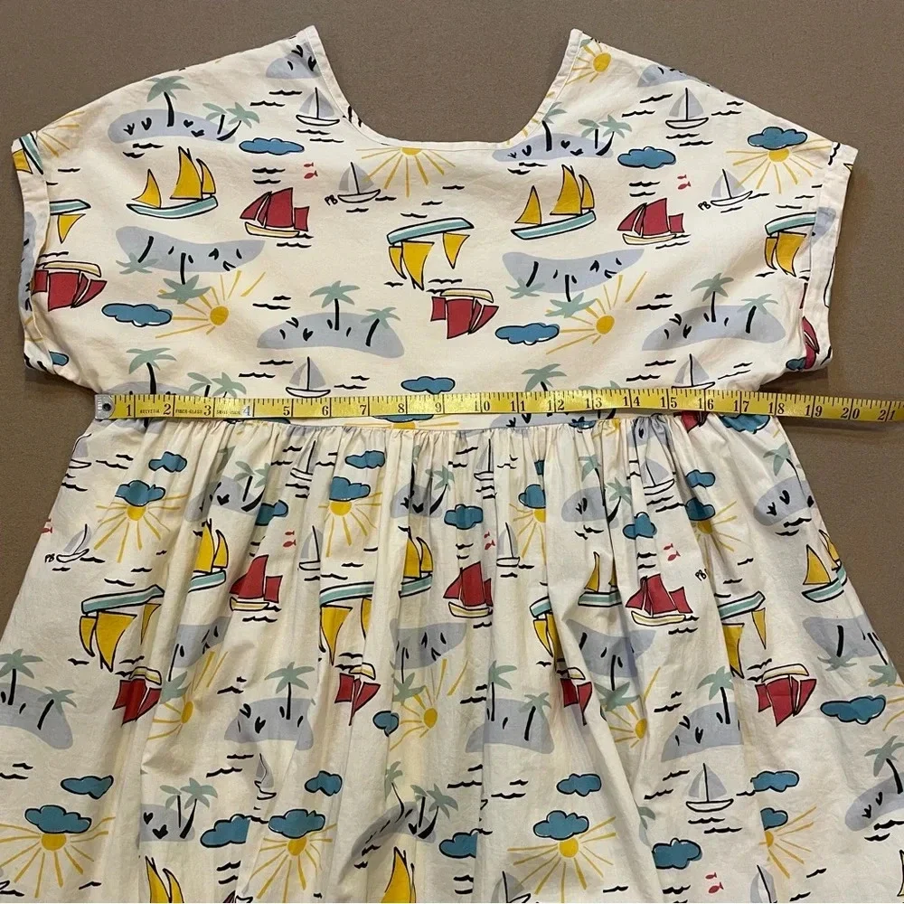 Petit Bateau Girl’s Short Sleeve Poplin Dress Size 12